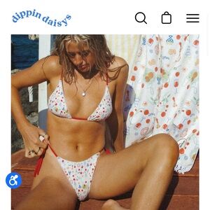 New with tags Dippin’ Daisy’s triangle bikini top